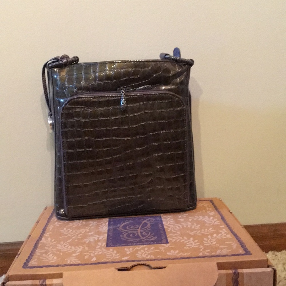 Brighton grayish-black shoulder bag.